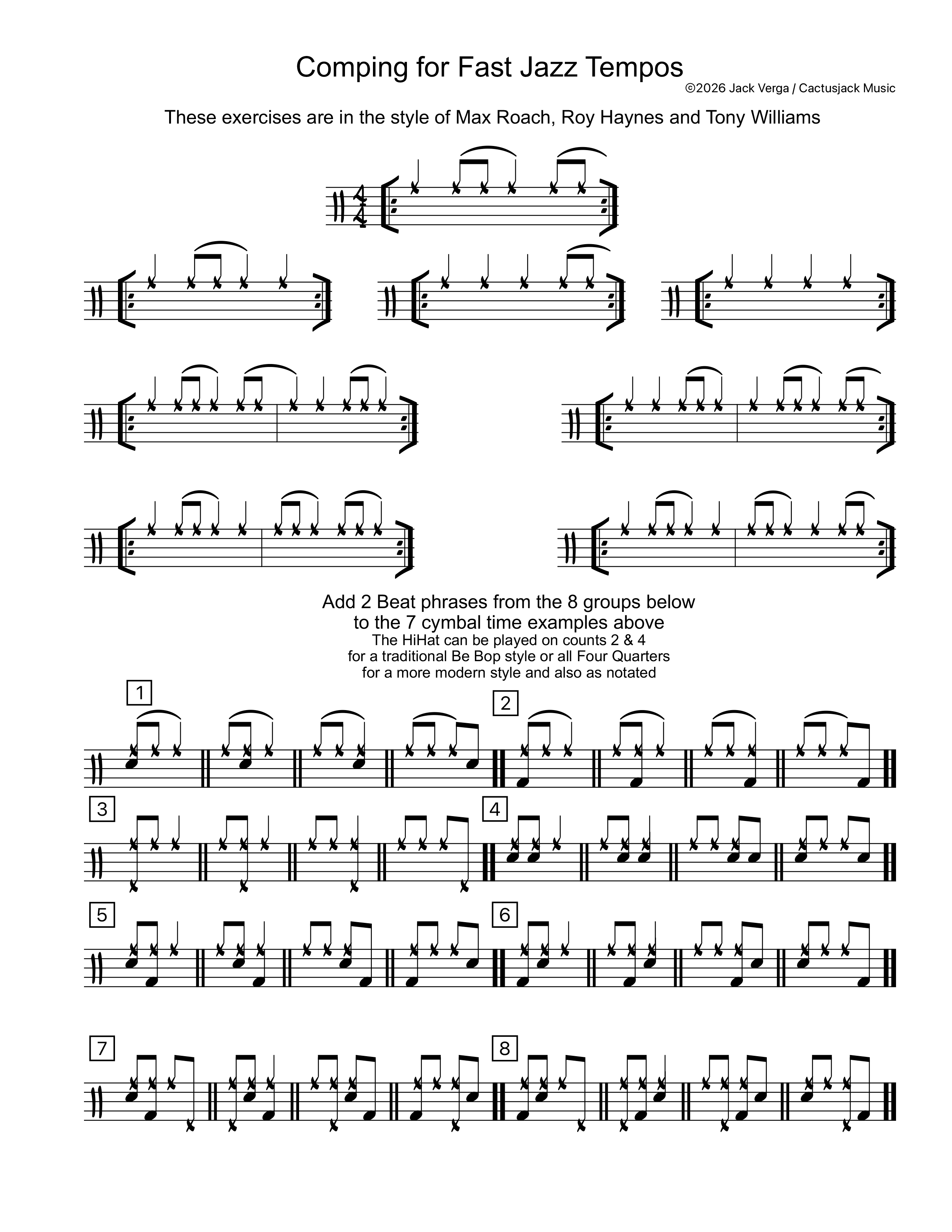 Fast Jazz Comping