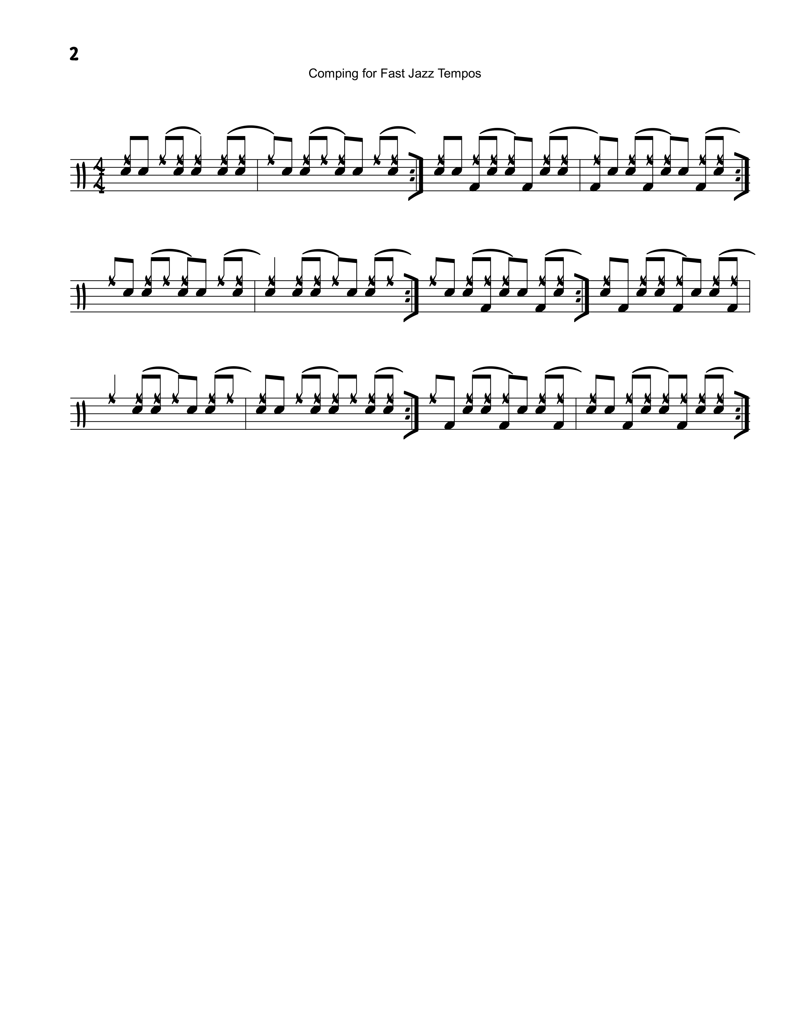 Fast Jazz Comping