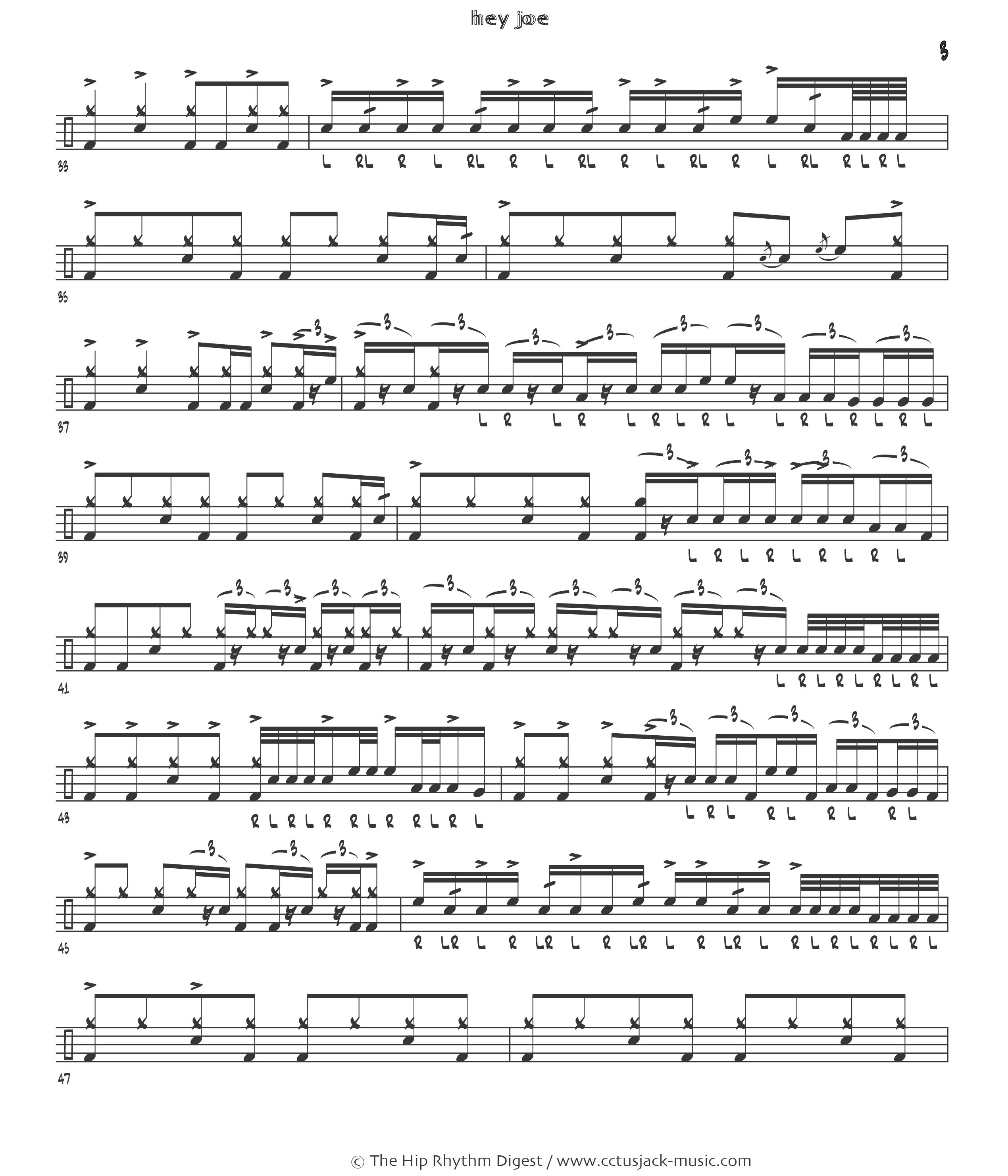 Hey Joe - Jimi Hendrix page3