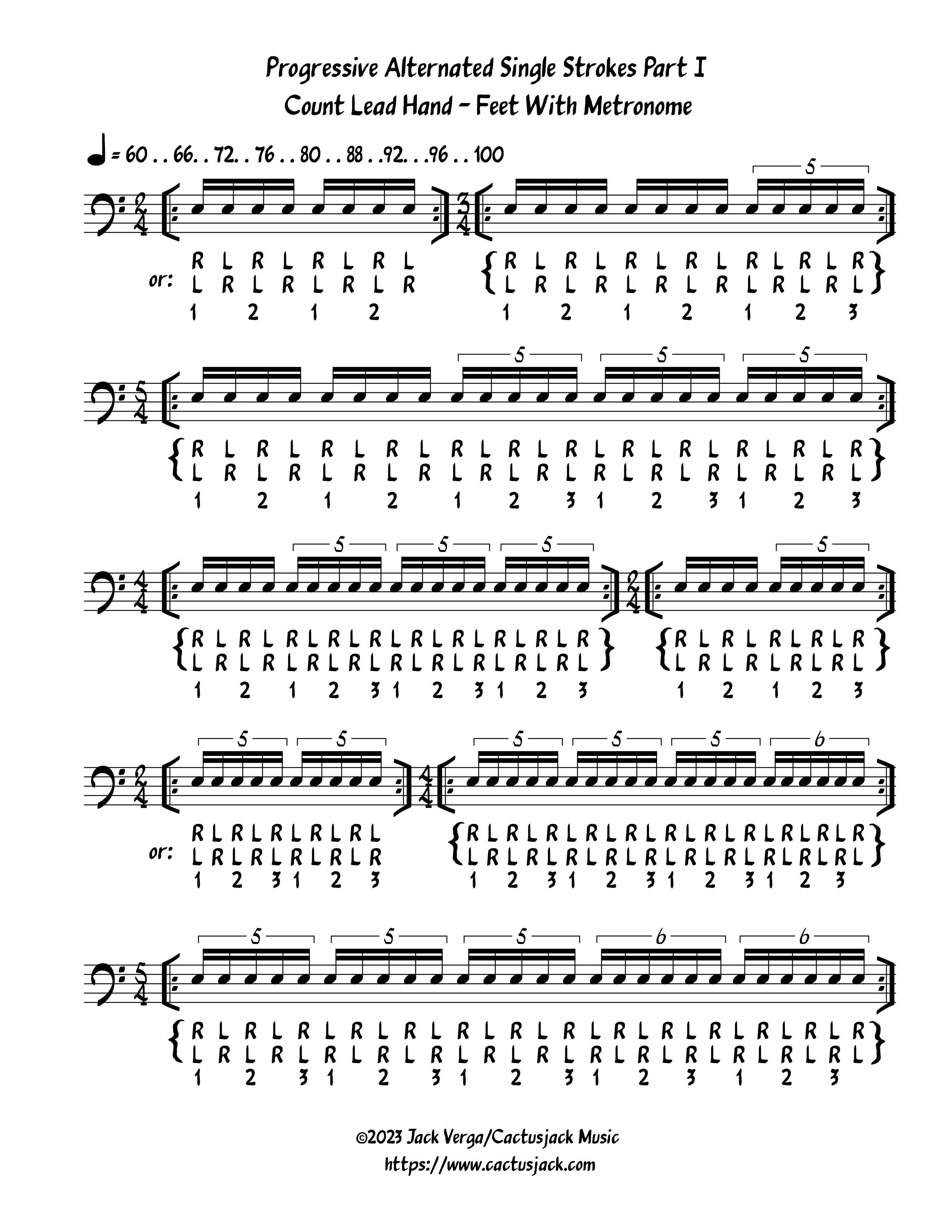 Progressive Alternated Single Strokes Part I